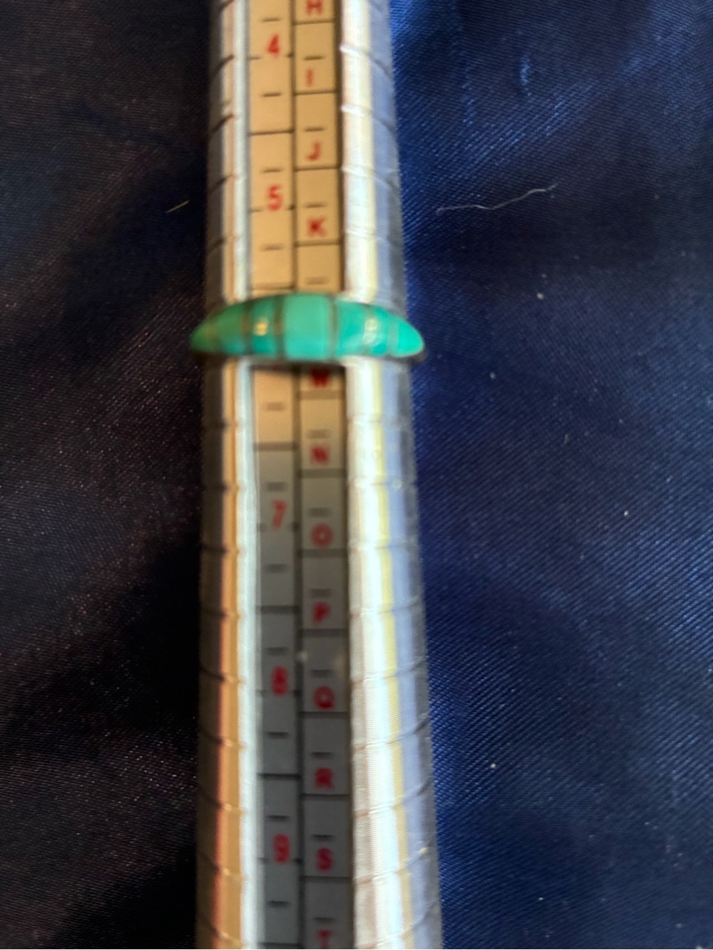 Source Unknown Turquoise Green Inlay Ring